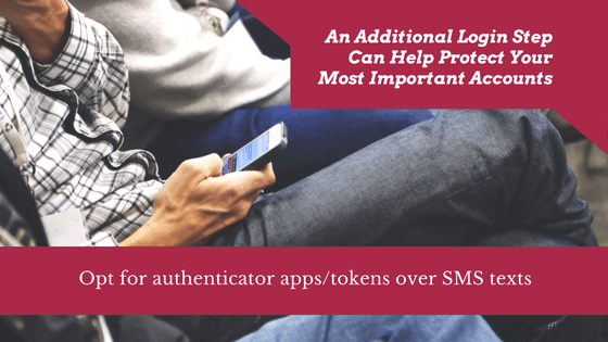 Additional login step shouldn't rely on SMS texts