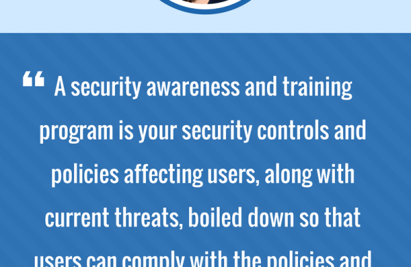 Define security awareness and training
