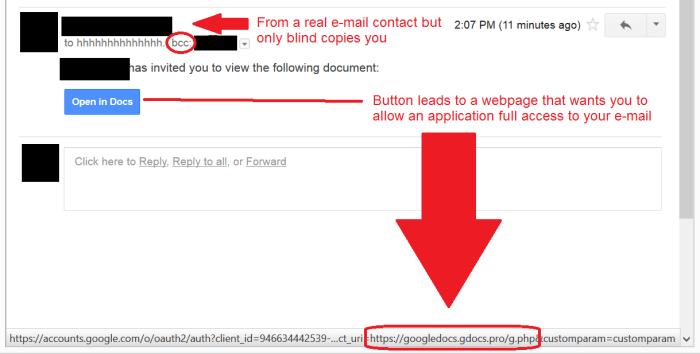 Google Doc phish