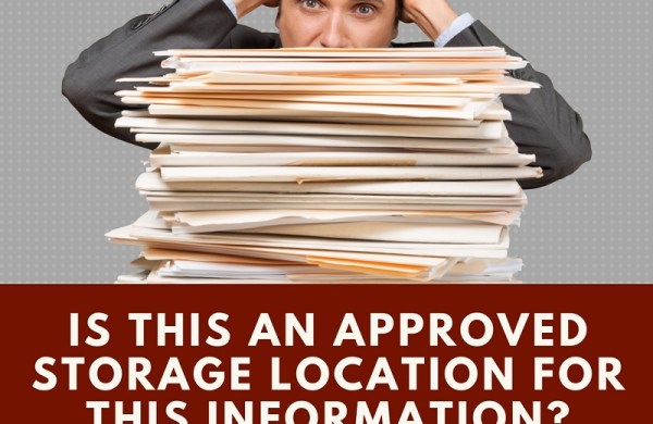 Approved storage location