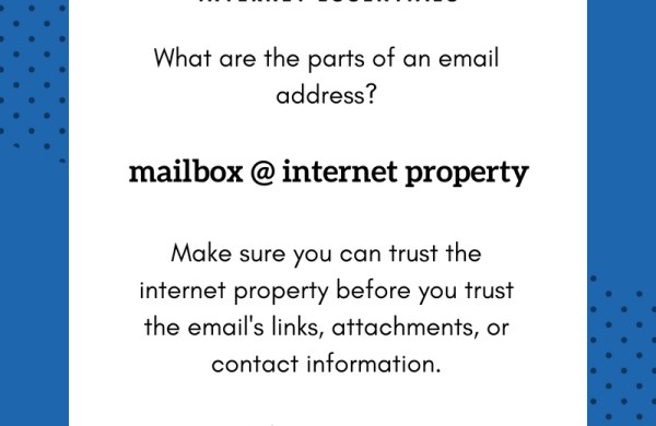 What are the parts of an email address?