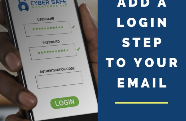 Add a login step to your email