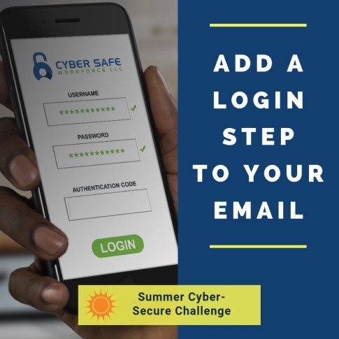 Add a login step to your email