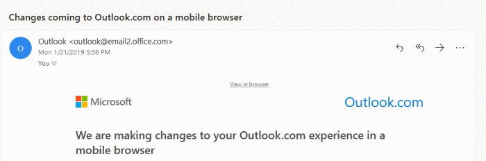 Identifying the sender on a computer